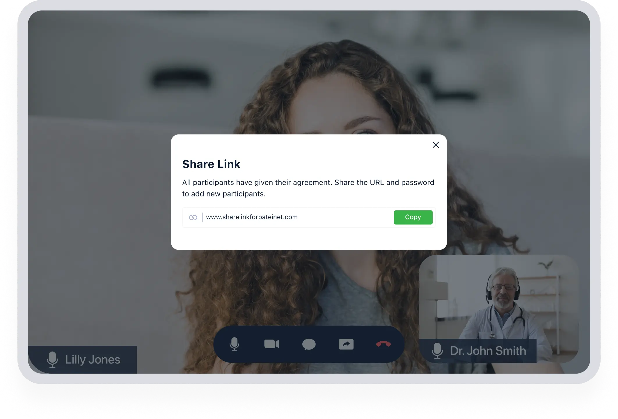 Удобно приглашайте новых участников во время видеозвонка, обеспечивая согласие со стороны всех участников.